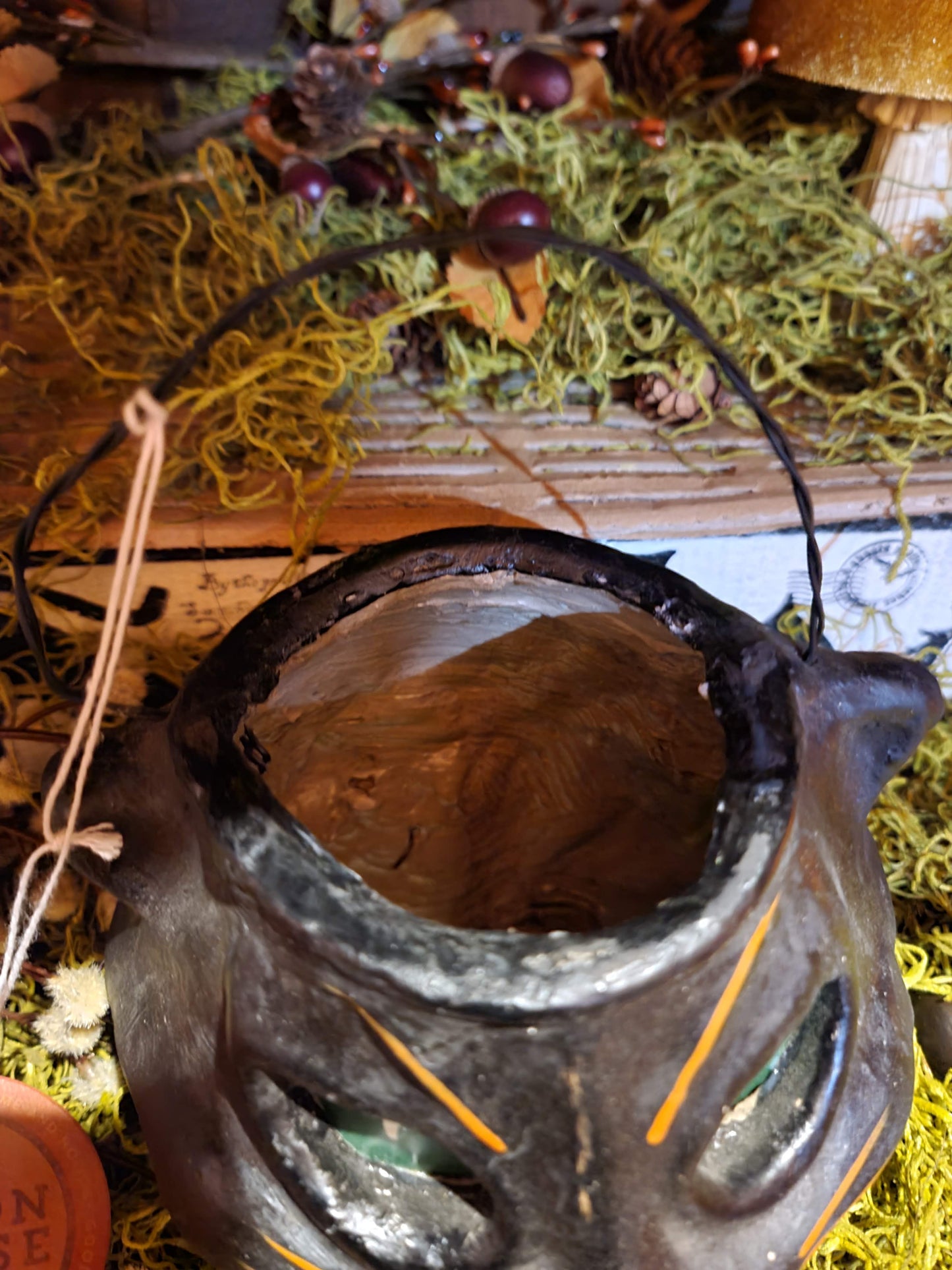 Vintage Halloween Style Black Cat Candy Bucket