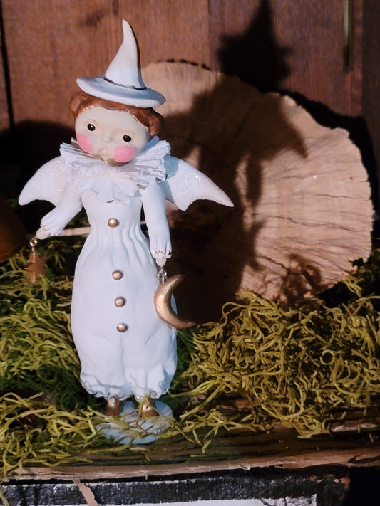 Vintage Halloween Folk Art Style Dee Harvey Miss Behavin Witch Figurine