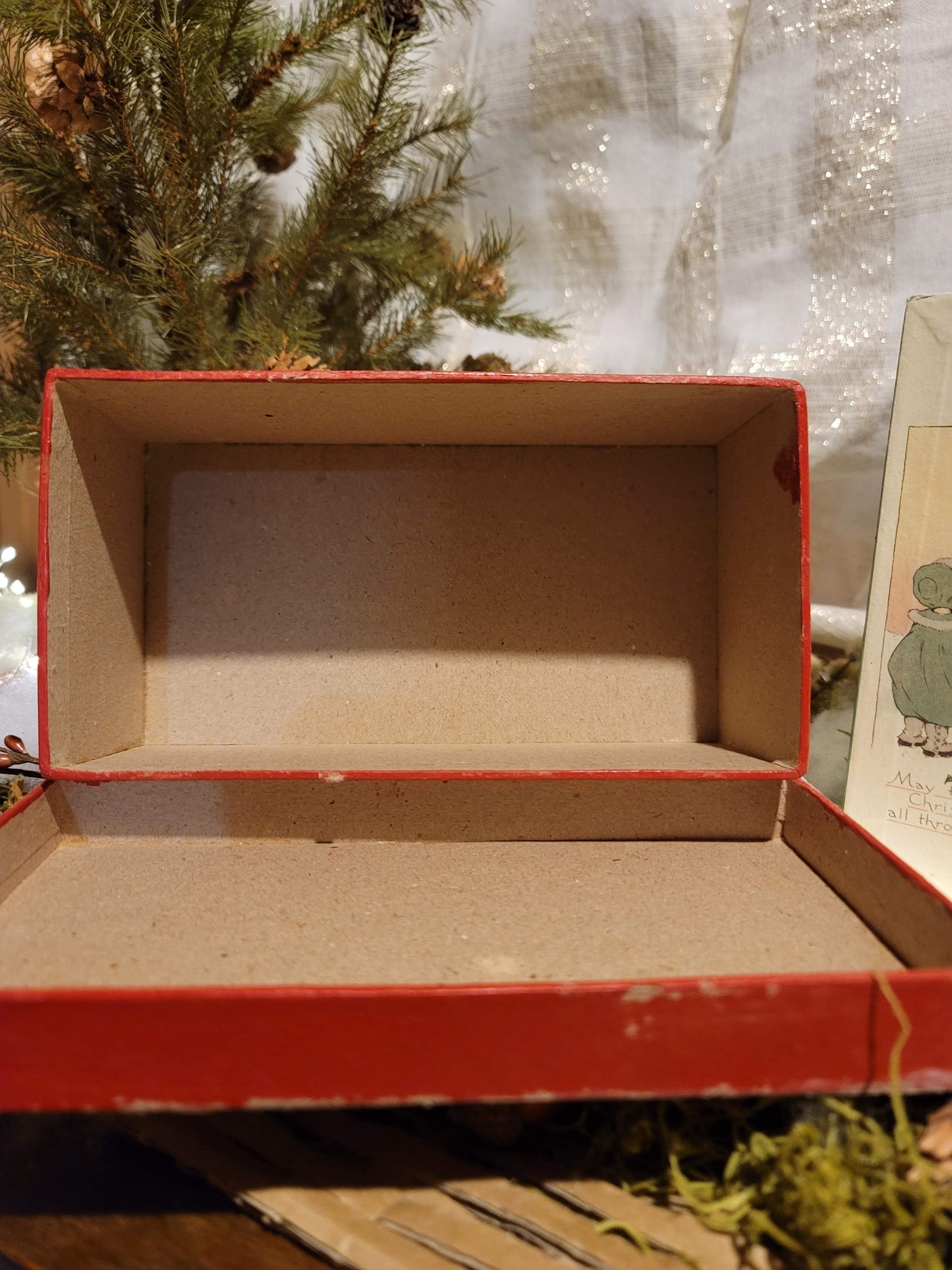 Vintage Christmas Victorian Snowman Cheryl Slifer Snowman with Children Box