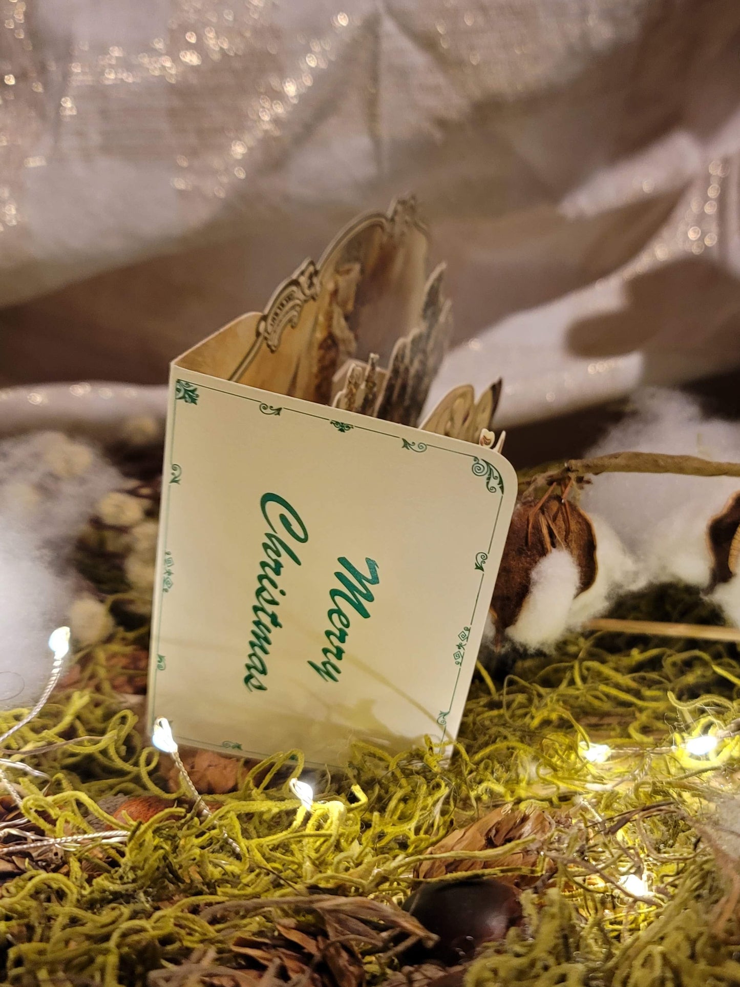 Victorian Christmas Postcard Style Pop Up Standing Snowman Card