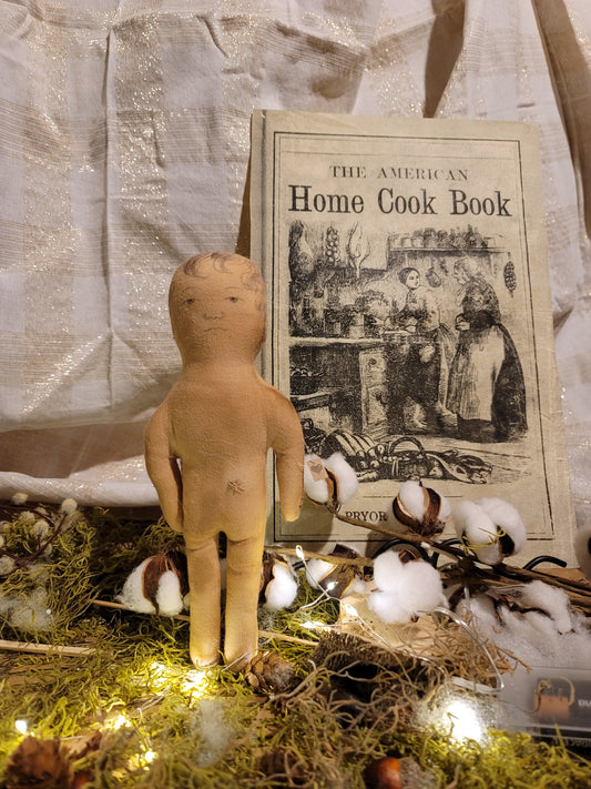 Primitive Painted Face Cloth Standing Doll