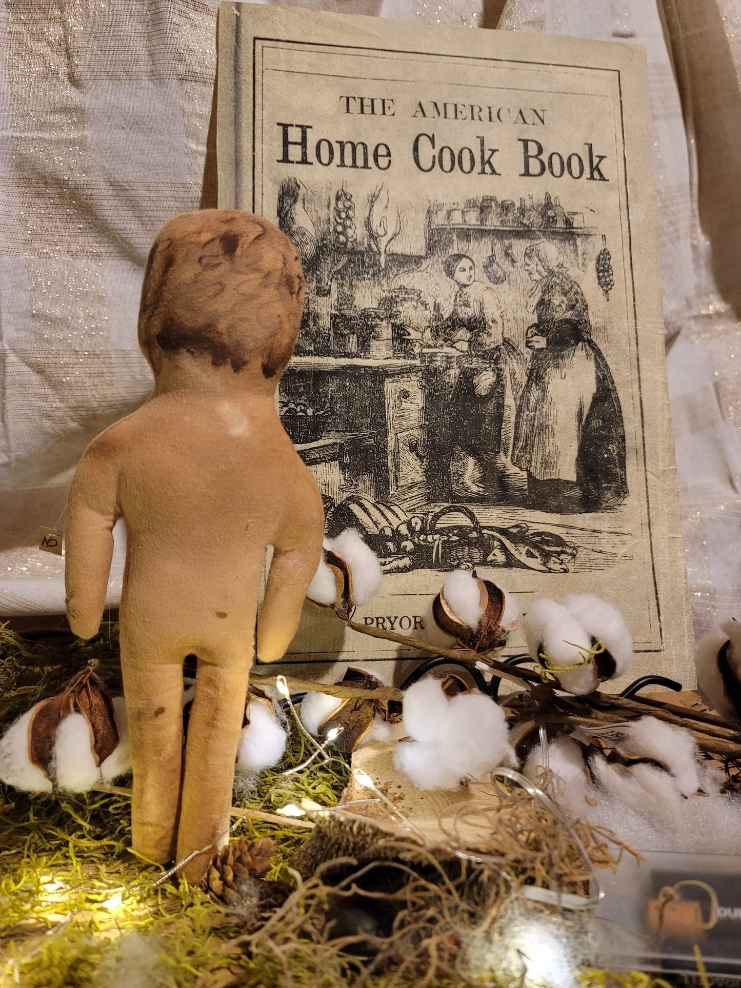 Primitive Painted Face Cloth Standing Doll