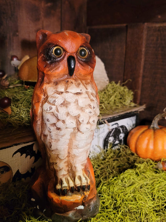 Vintage Halloween Style Owl Figurine