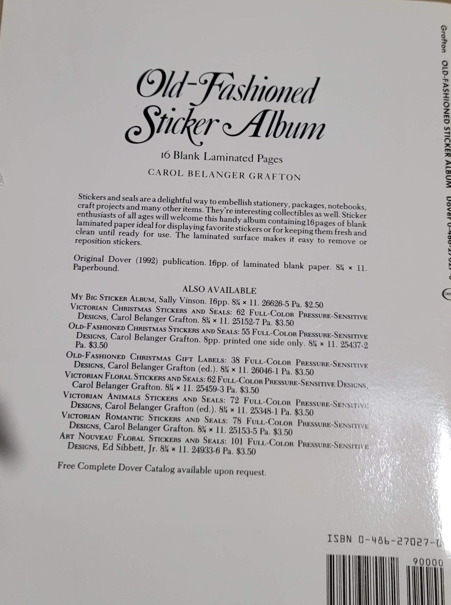 Vintage Style Old Fashioned Blank Sticker Album