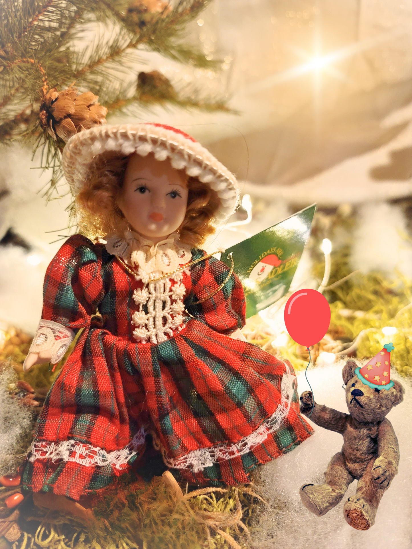 Vintage Christmas Kurt Alder Moving Limbs American Girl Style Doll Ornament