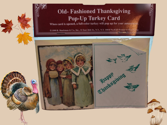 Vintage Victorian Style Thanksgiving Pop Out Turkey Card