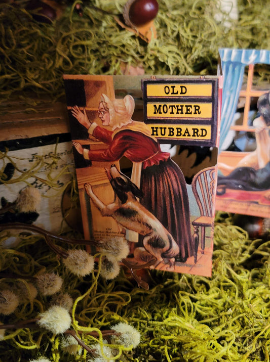 Vintage Victorian Style Old Mother Hubbard Dog Panorama Greeting Card