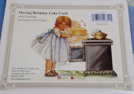 B Shackman Mechanical Girl Baker Birthday Card