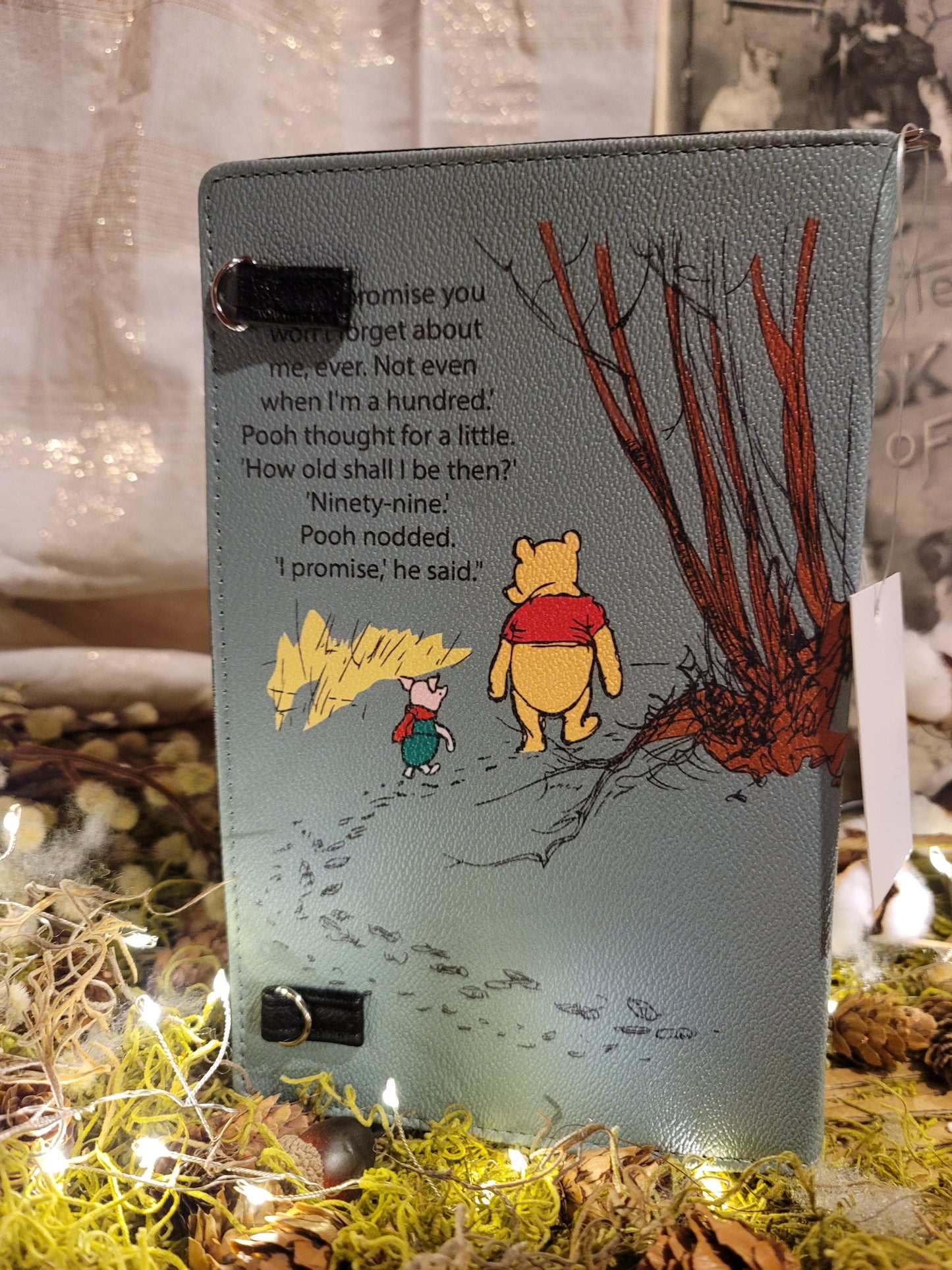 Winnie The Pooh Classic Green or Beige Vinyl Bag and Clutch Set