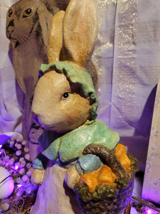 Vintage Easter Bunny Momma Peter Rabbit with Basket