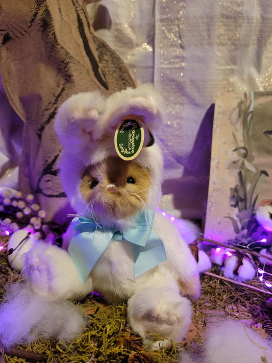 Beary Harey Easter Bunny Bear with Pull Down Hat and Movable Limbs