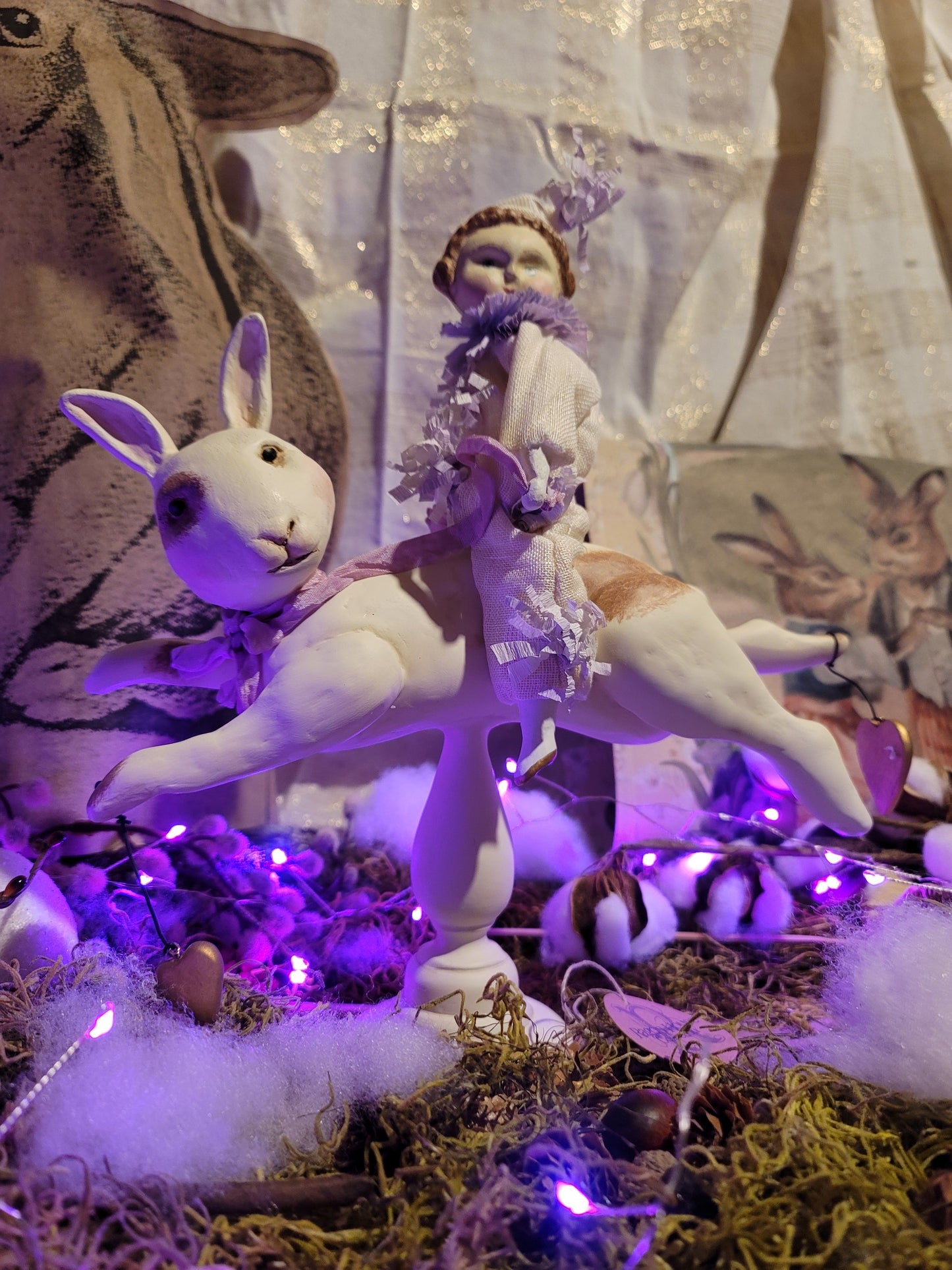 Vintage Easter Rabbit Dee Harvey Foust Laylas Wild Ride Figurine