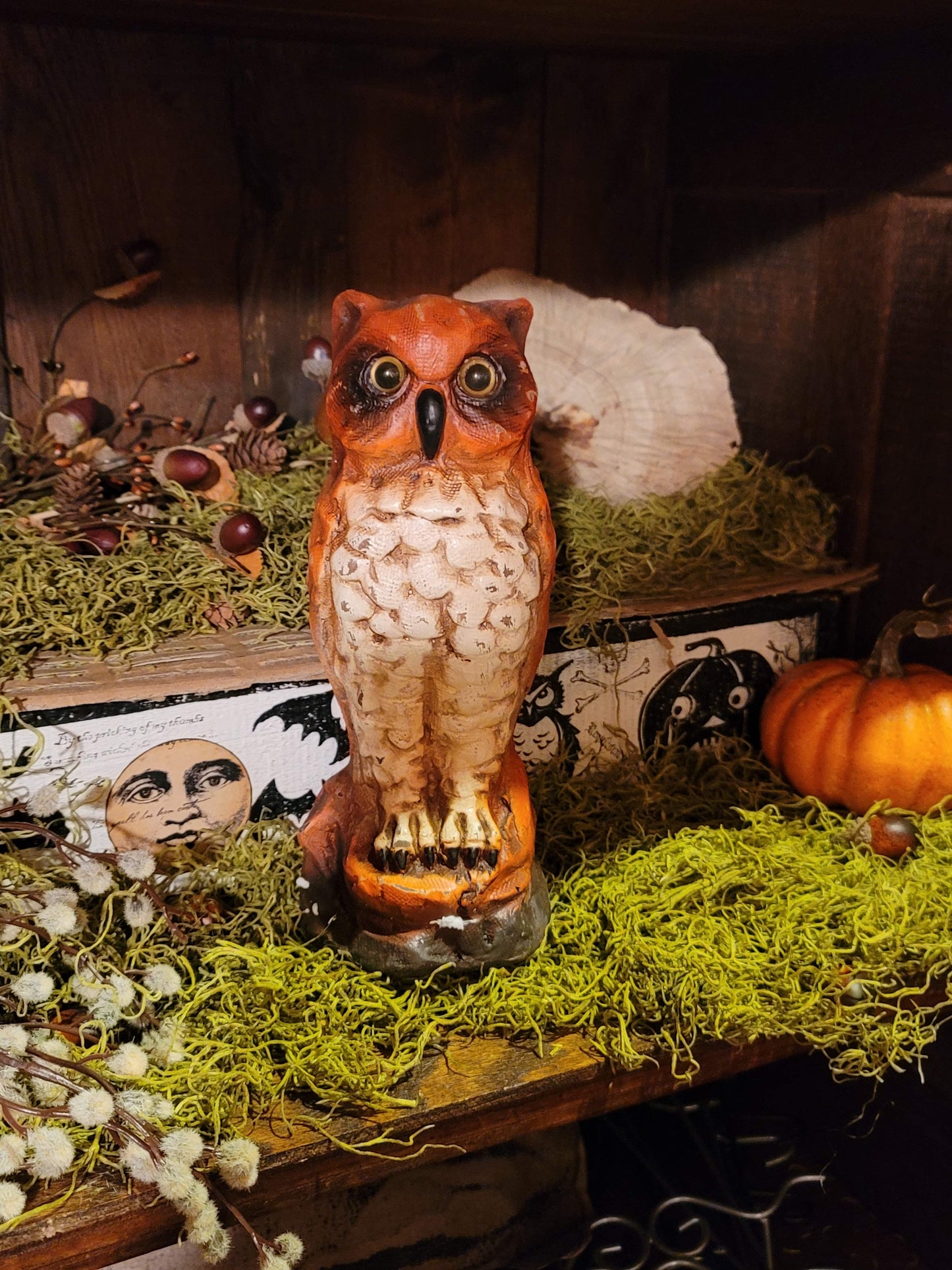Vintage Halloween Style Owl Figurine