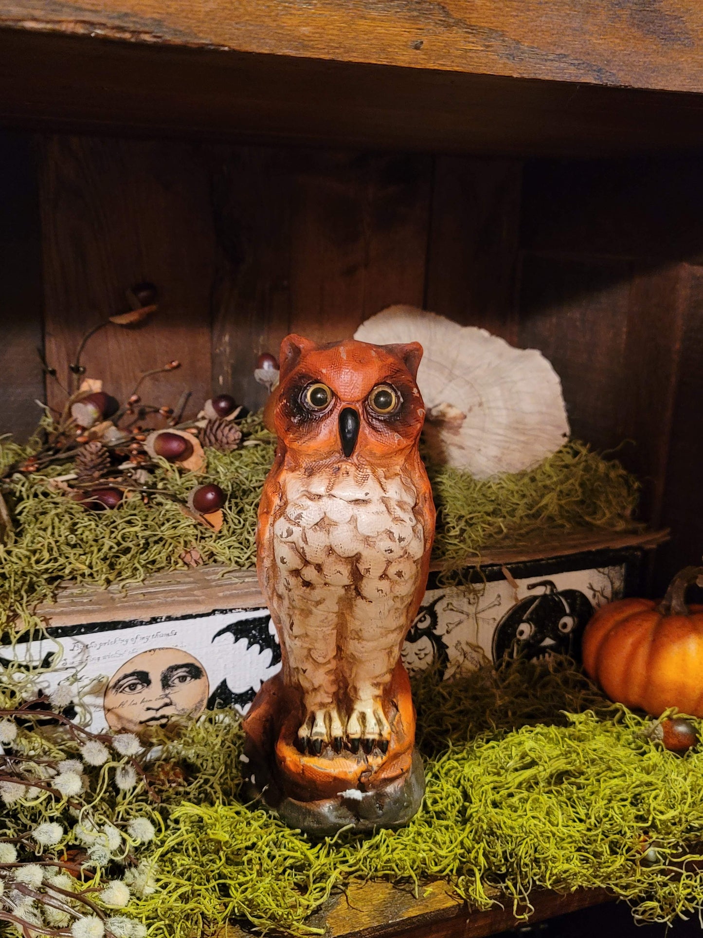 Vintage Halloween Style Owl Figurine