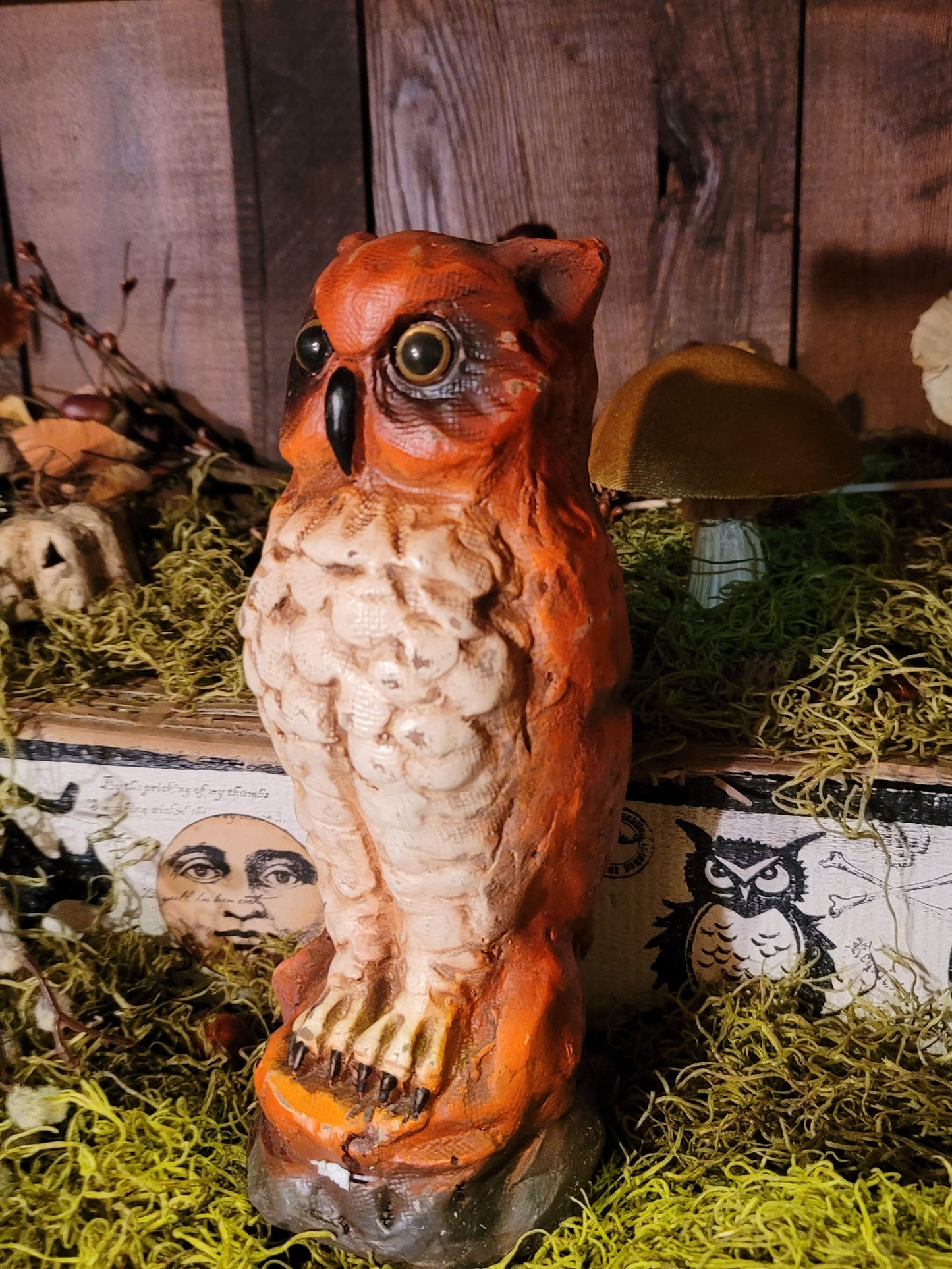 Vintage Halloween Style Owl Figurine