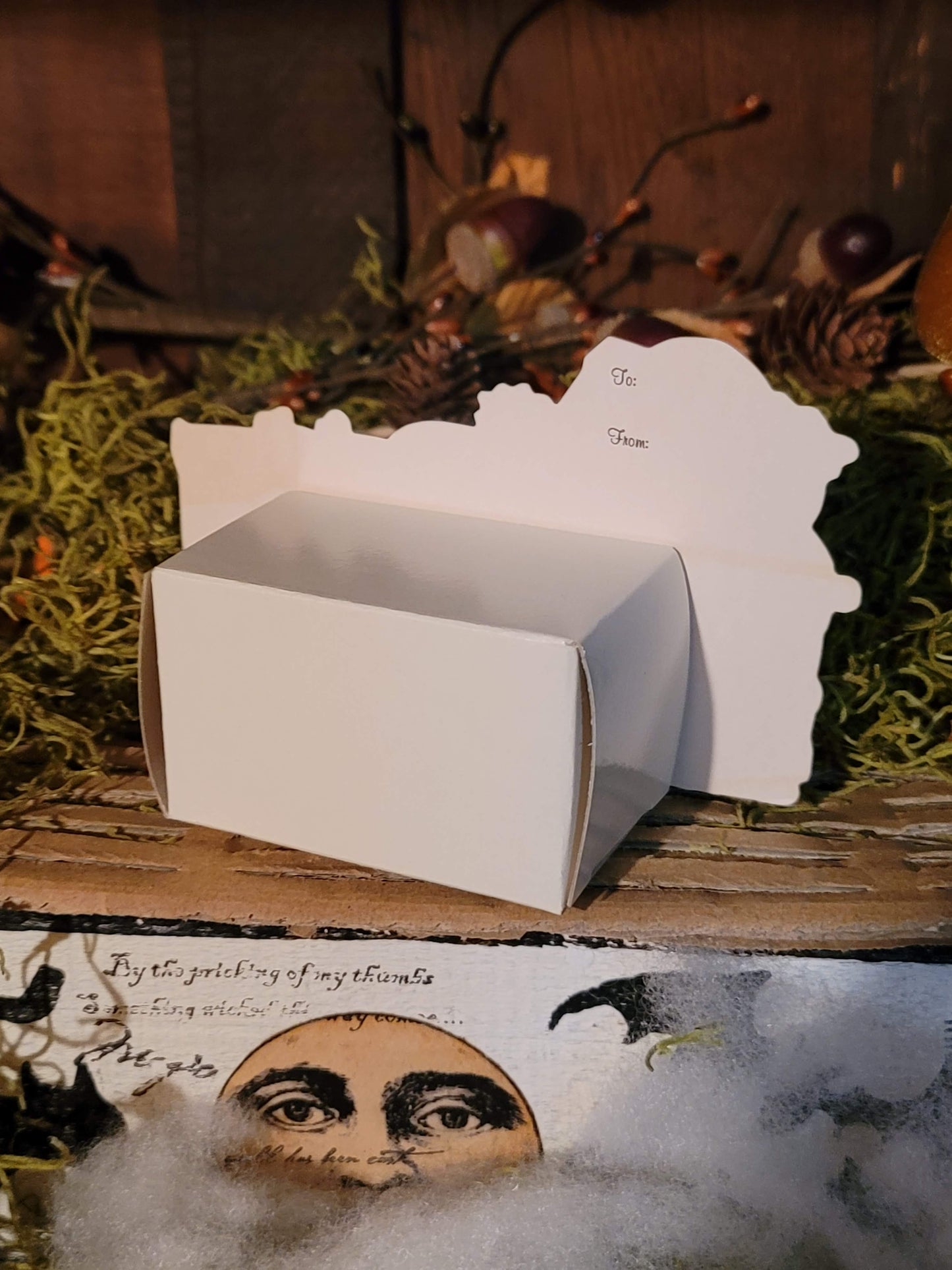 Vintage Victorian Style Baby Shower Favor Box with Baby