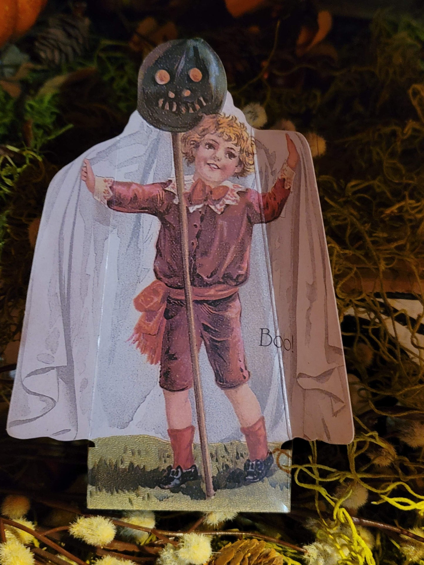 Vintage Halloween Style Boo Flasher Card