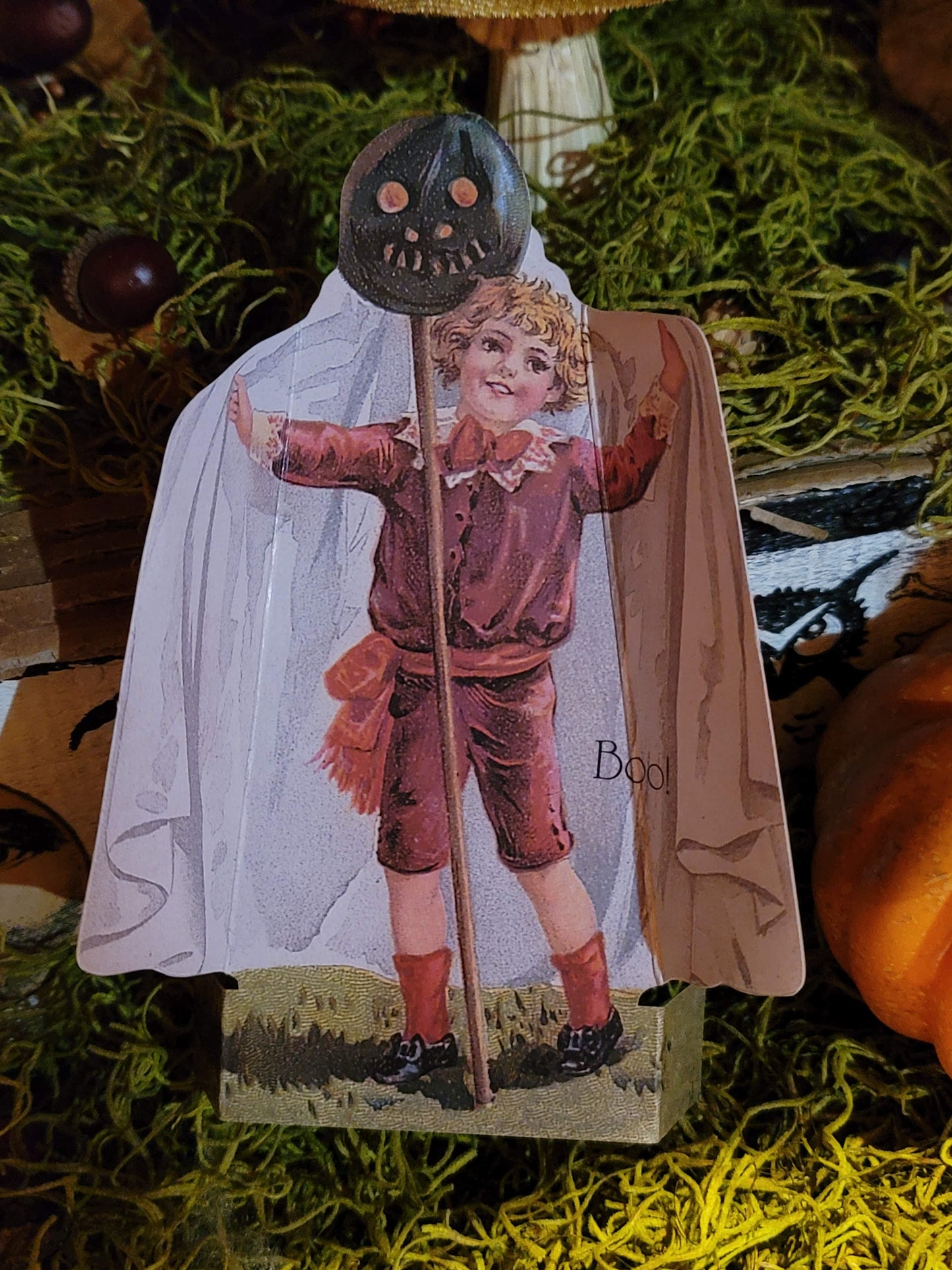 Vintage Halloween Style Boo Flasher Card