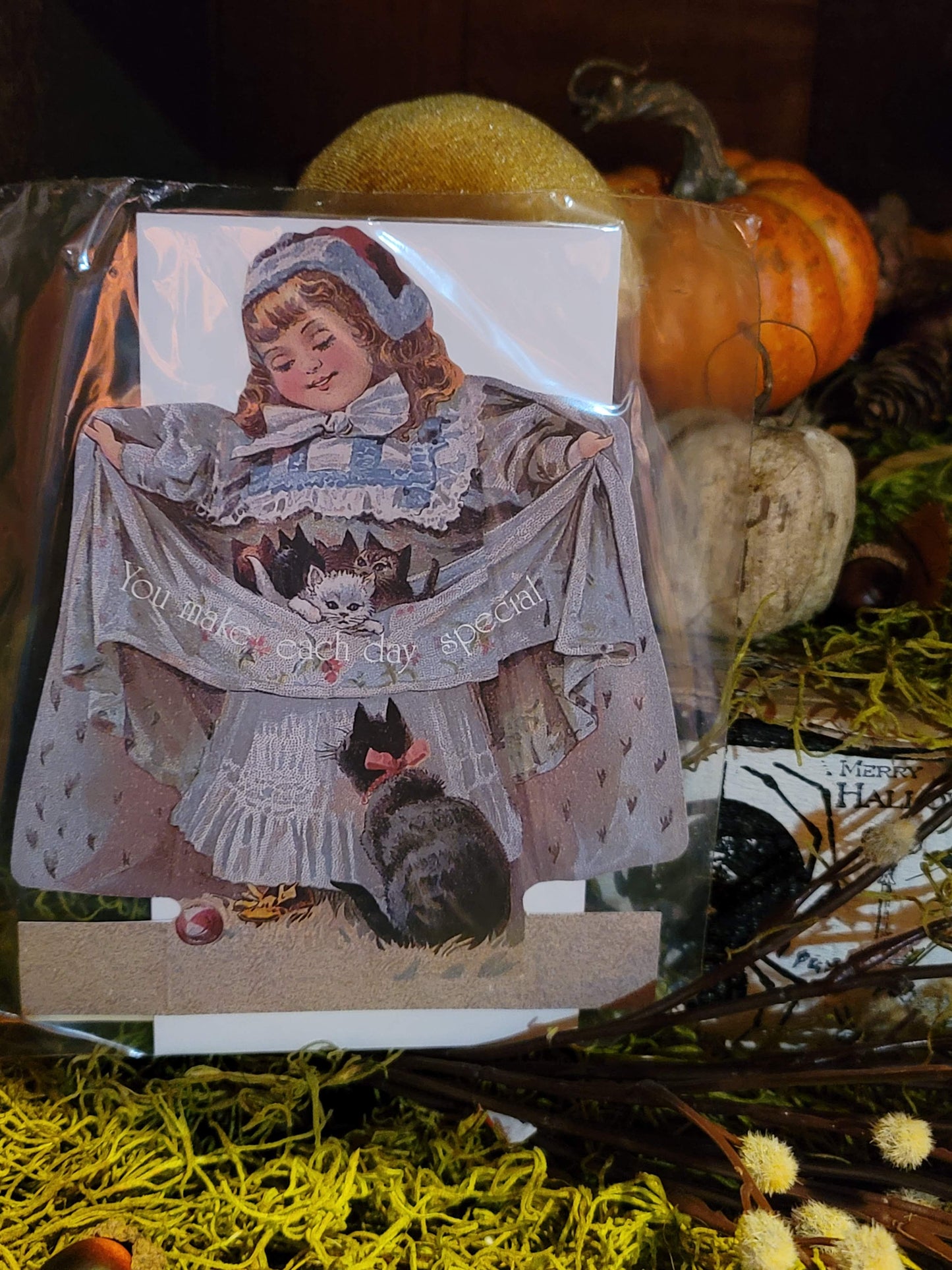 Vintage Victorian Style Flasher Easel Card