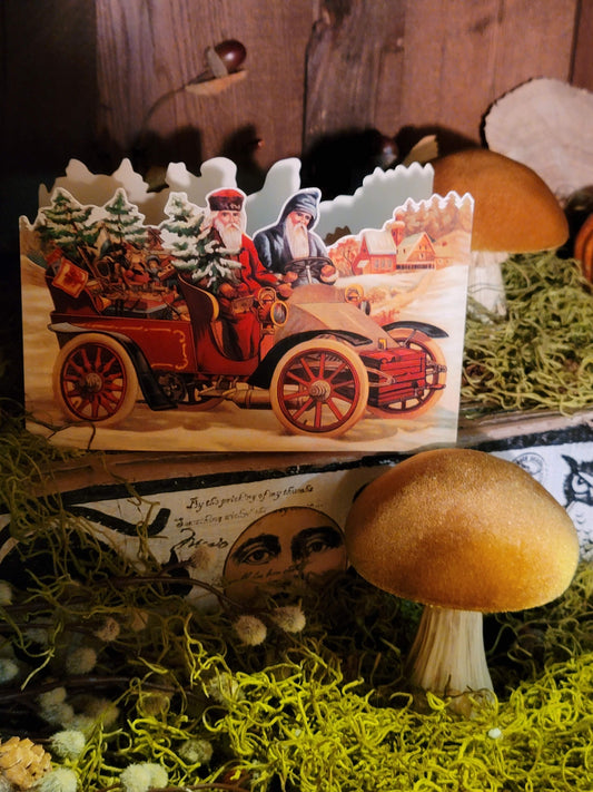 Vintage Victorian Christmas Style Father Christmas Santa Gift Container