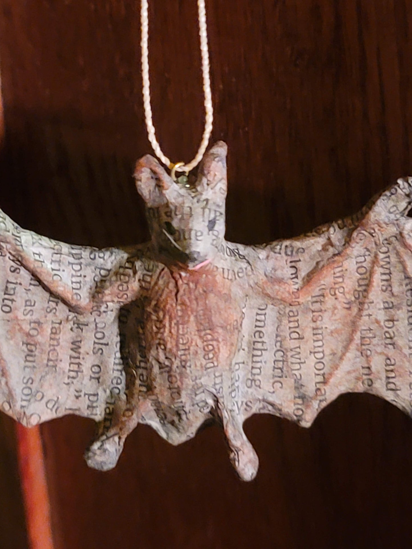 Vintage Halloween Style Gothic Tinkertins Bat Ornament