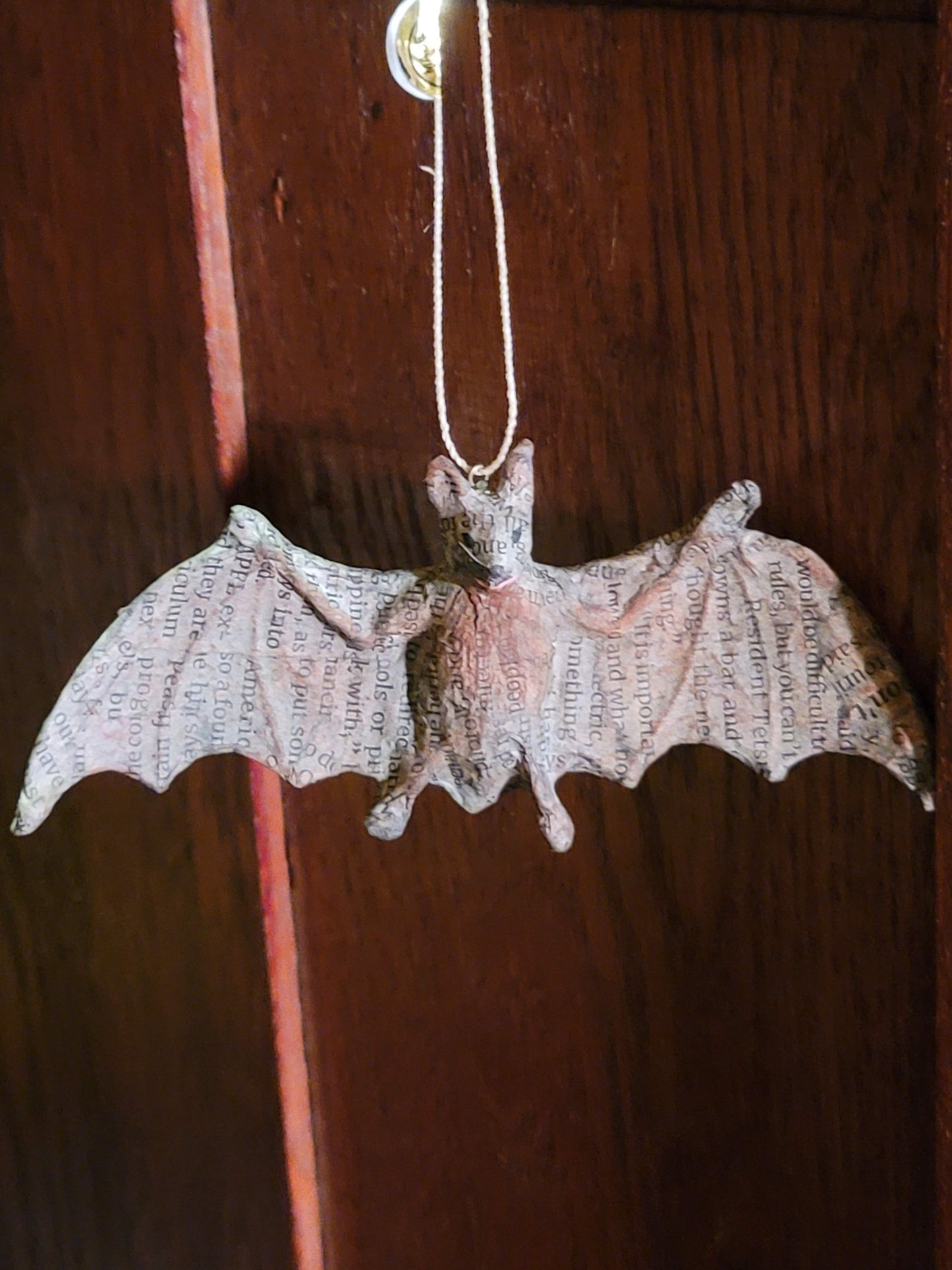 Vintage Halloween Style Gothic Tinkertins Bat Ornament