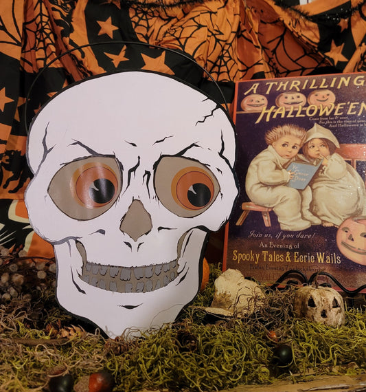 Vintage Halloween Style Bethany Lowe Skeleton Lantern Container