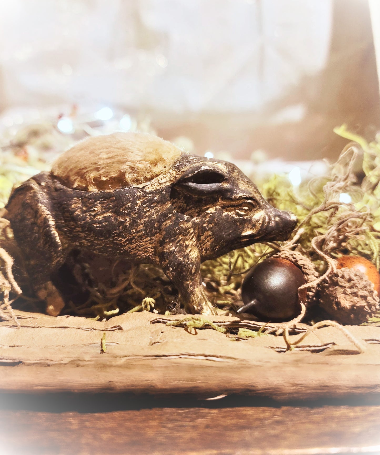 Primitive Style Boar Pig Pin Cushion