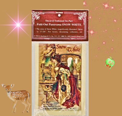 Vintage Victorian Style Snow WhiteFold Out Panorama Greeting Card