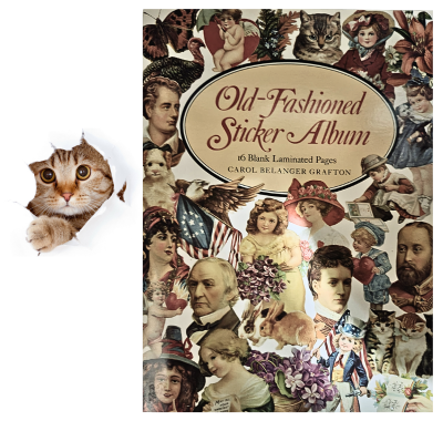 Vintage Style Old Fashioned Blank Sticker Album