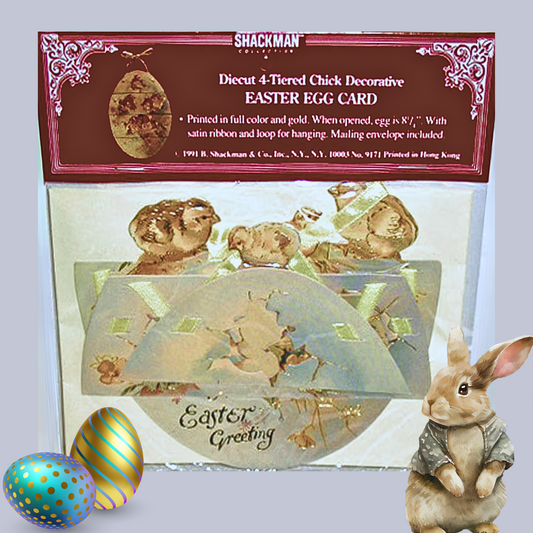 Vintage Easter Style Pop Out Chicks Decoration Card Ornament