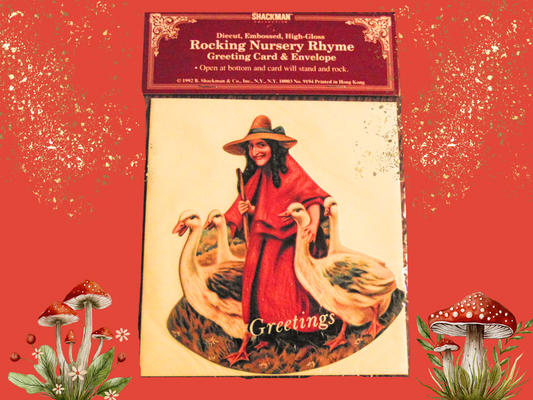 Vintage Victorian Fairytale Die Cut Standing and Rocking Mechanical Greeting Card