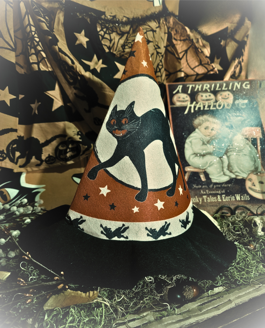 Vintage Halloween Style Felt Witch Hat