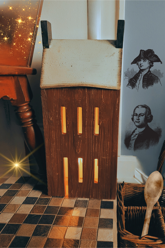 Primitive Colonial Americana Style Lantern House Light