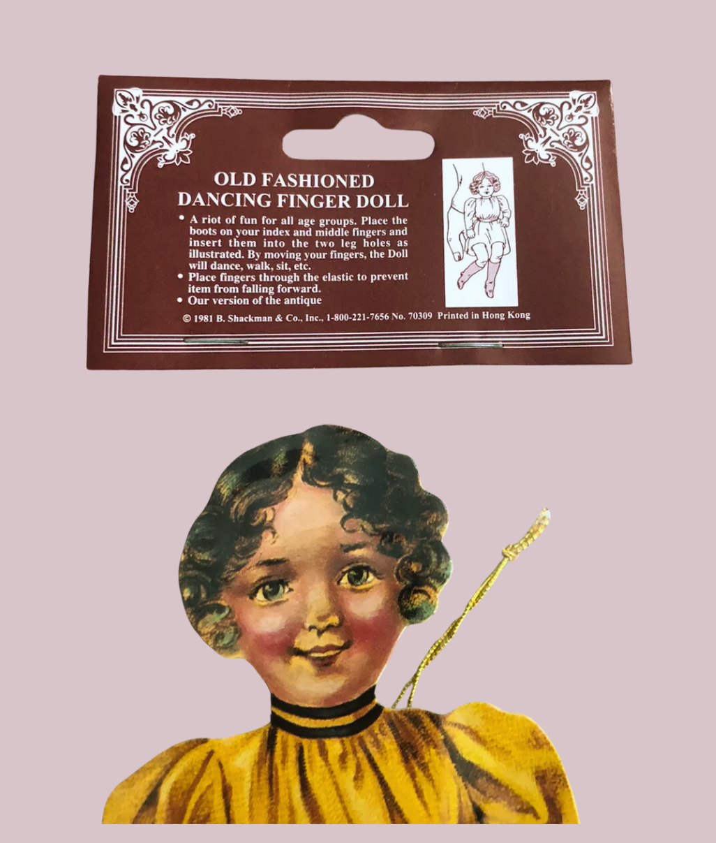 Vintage Victorian Paper Puppet Dolly Doll with Moving Feet Boots