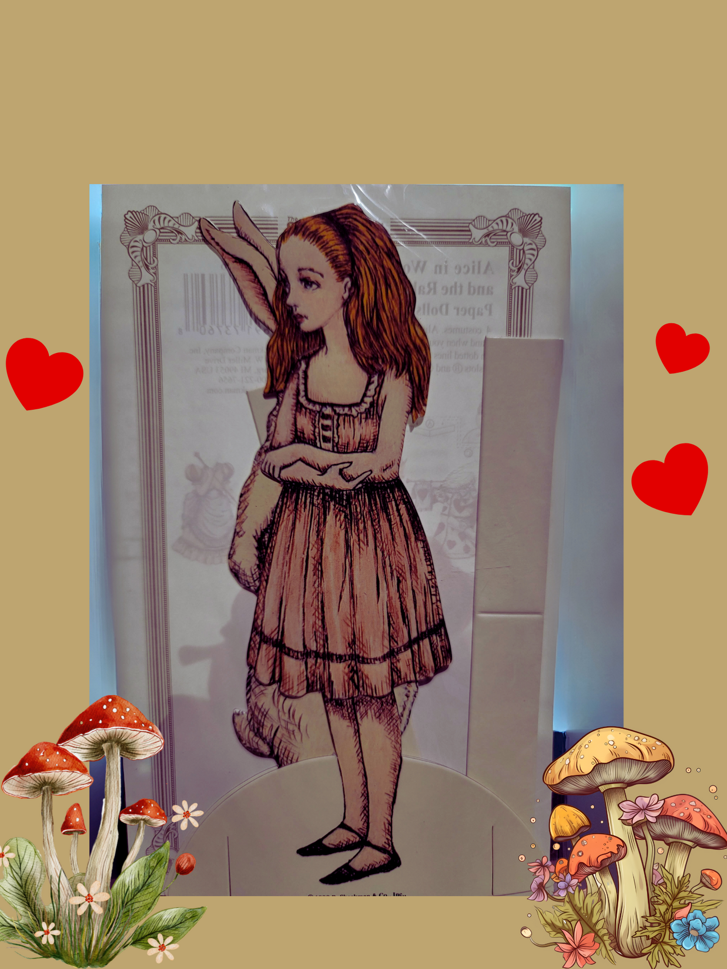Vintage Victorian Style Alice in Wonderland Paper Doll Set