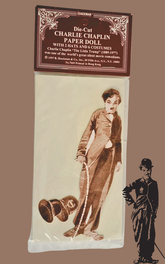 Vintage 1920s Style Charlie Chaplin Paper Dolls Set