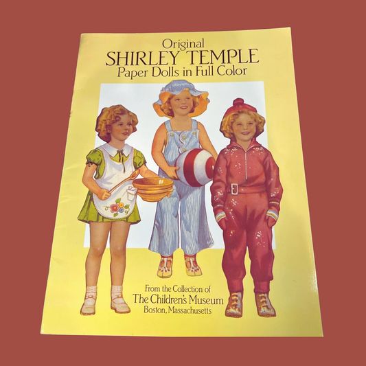 Vintage Retro Styled Shirley Temple Paper Dolls Book