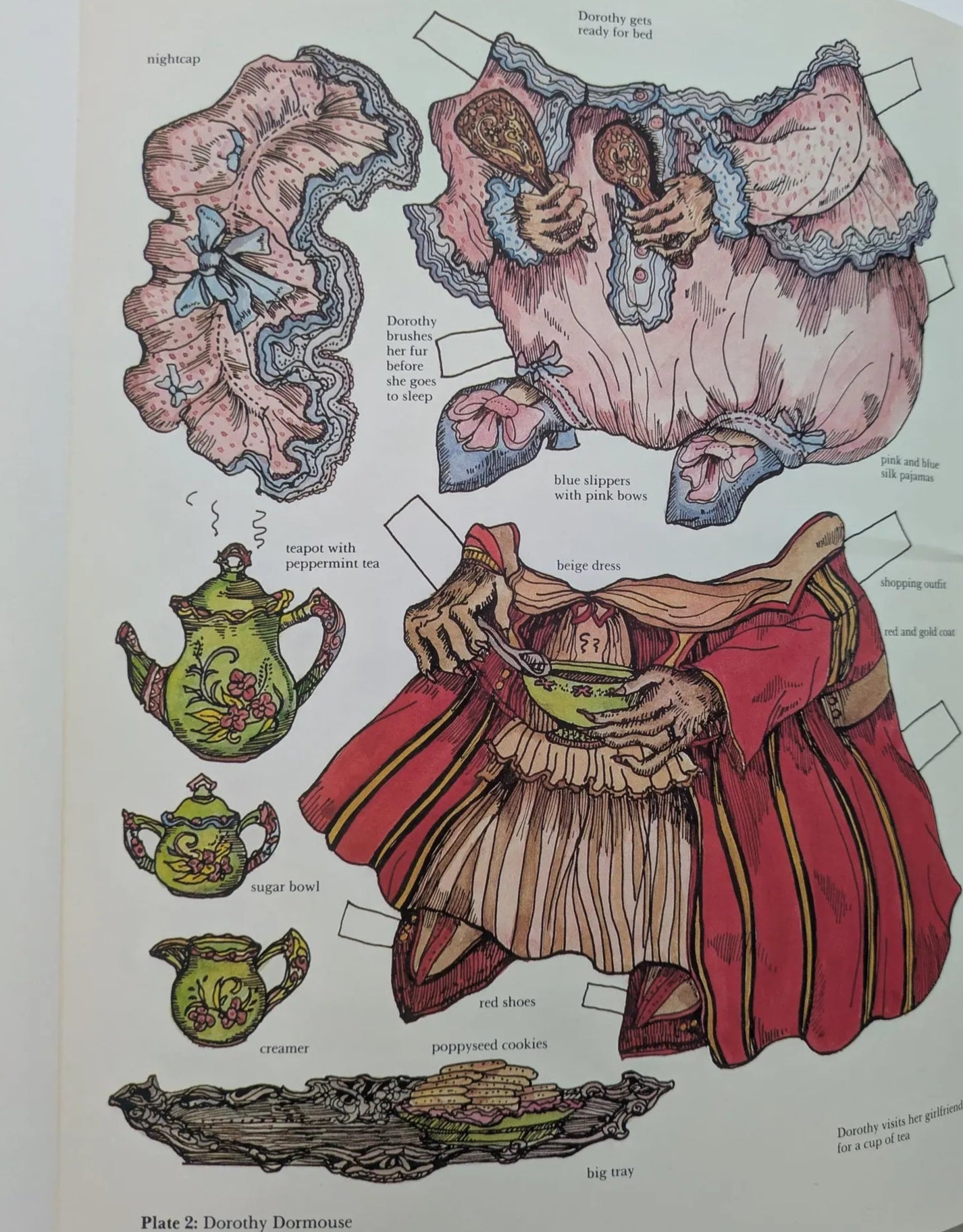 Vintage Style Victorian Pets Paper Dolls Book