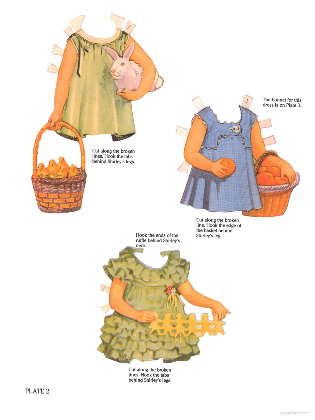Vintage Retro Styled Shirley Temple Paper Dolls Book