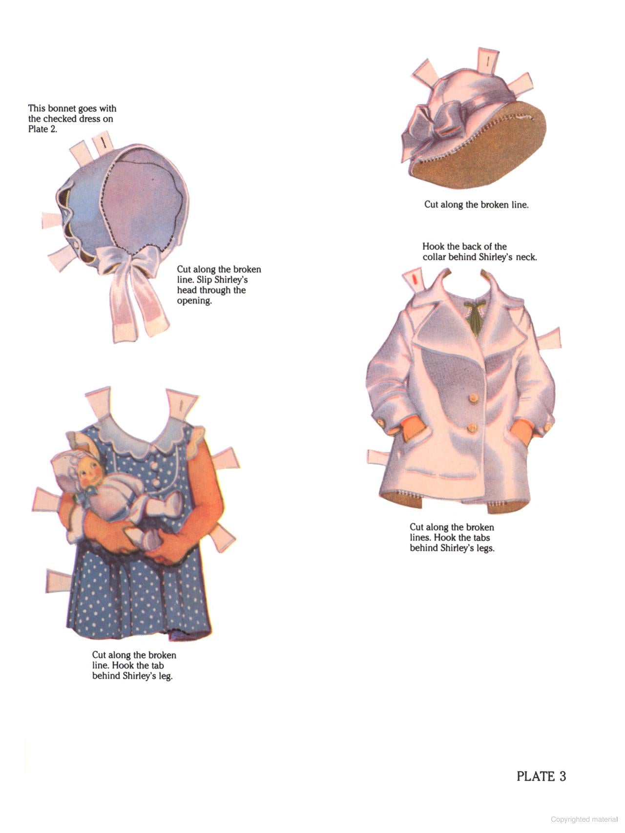 Vintage Retro Styled Shirley Temple Paper Dolls Book