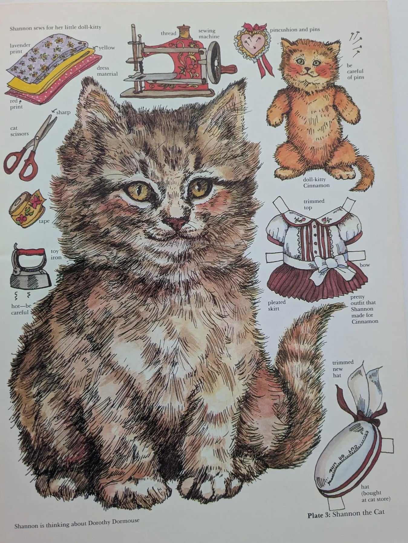 Vintage Style Victorian Pets Paper Dolls Book