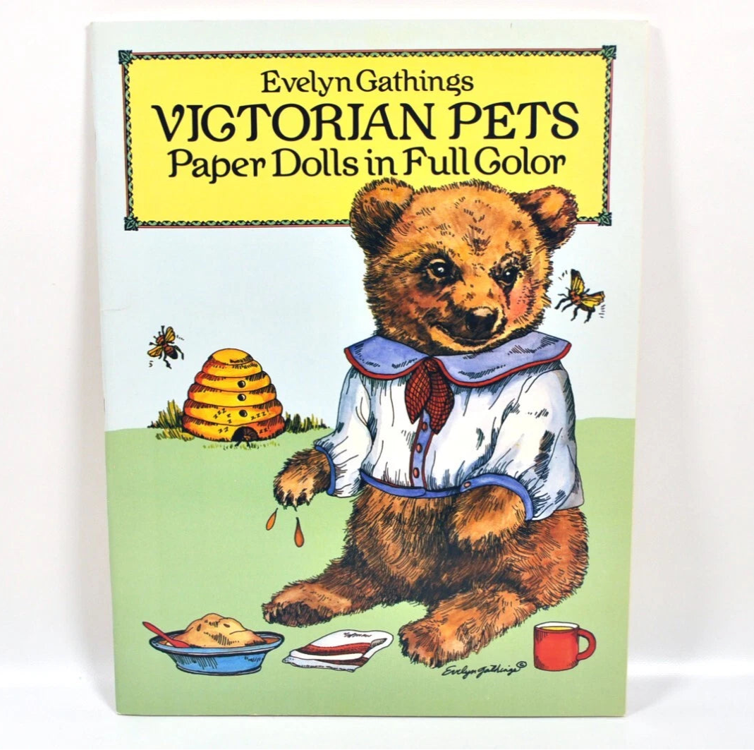 Vintage Style Victorian Pets Paper Dolls Book